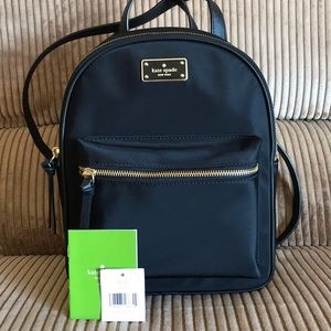 Authentic Kate spade Wilson black nylon backpack